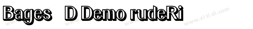Bages 3D Demo rudeRi字体转换